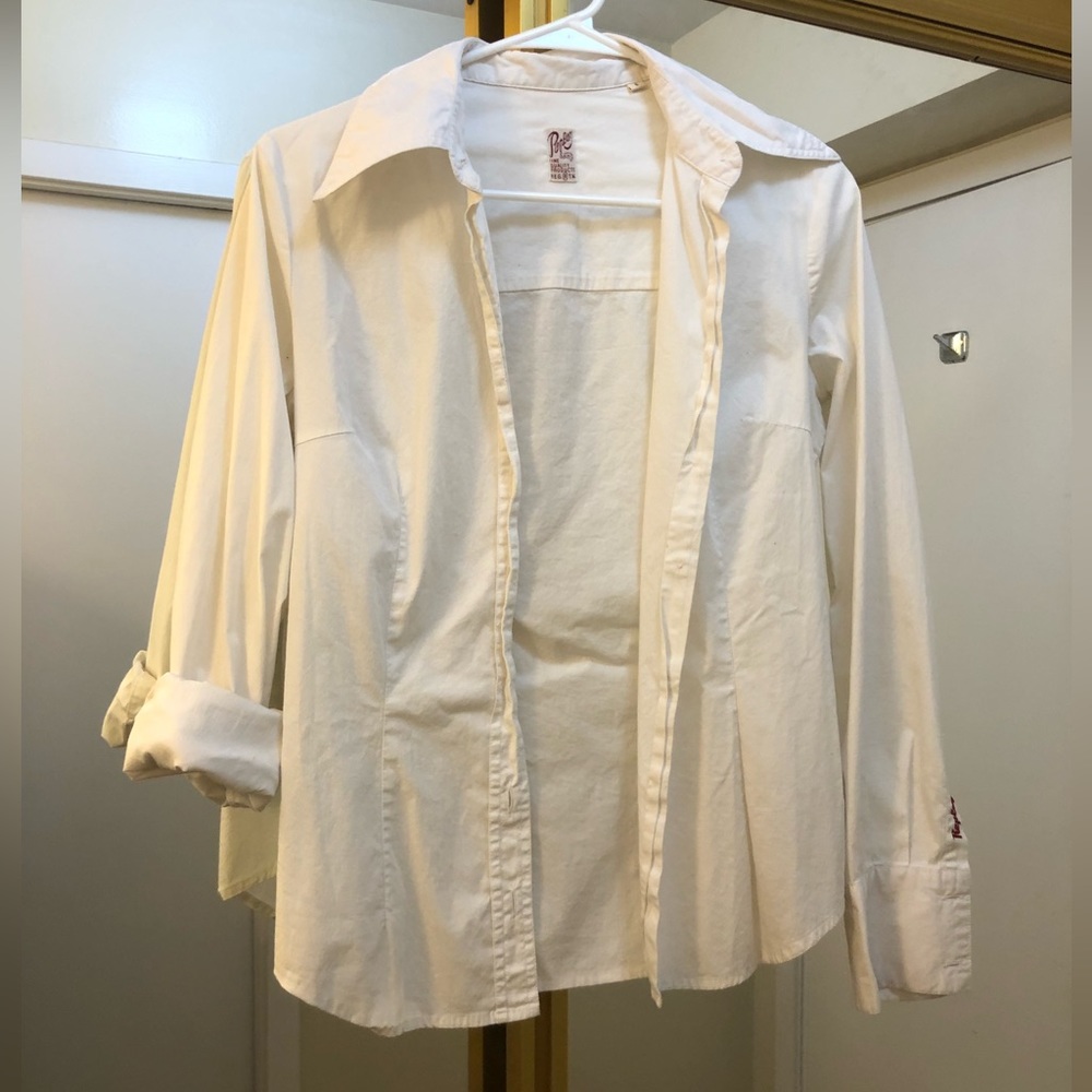 Pepe jeans white button down shirt